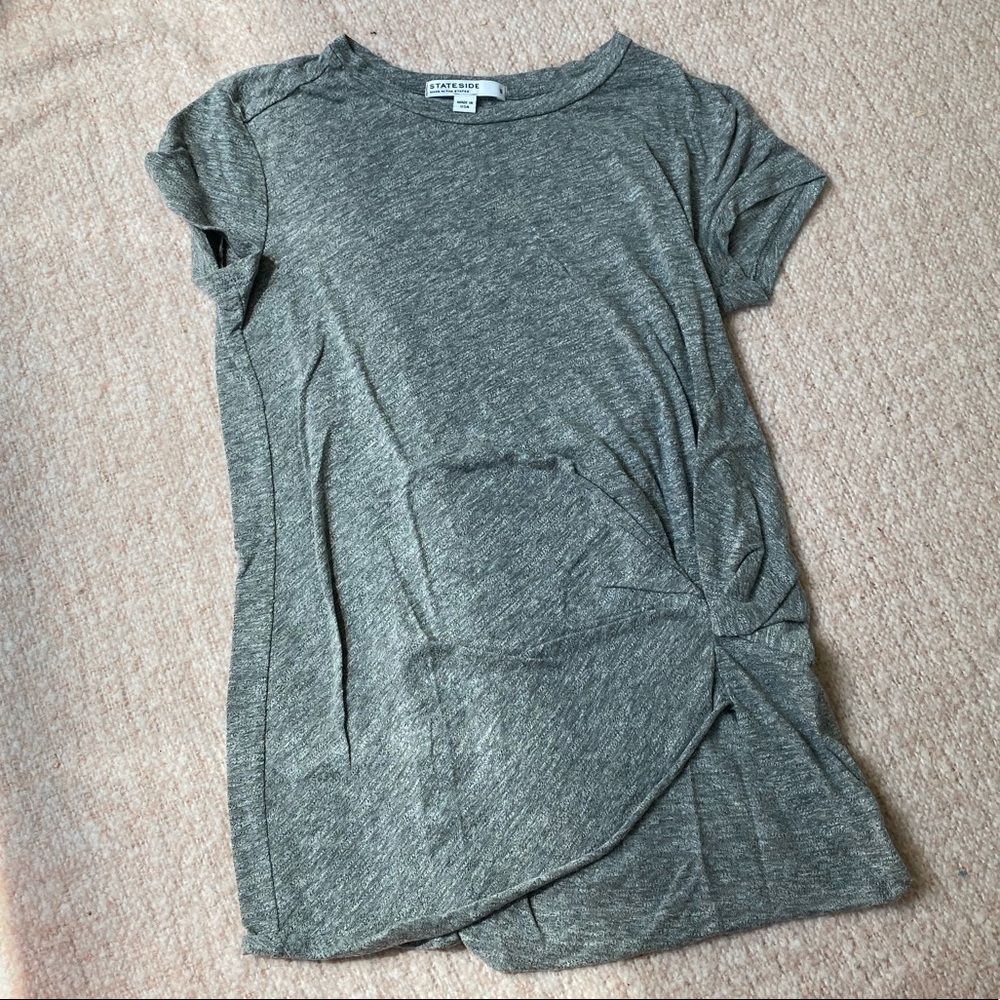Light grey stateside knotted tee NWOT
